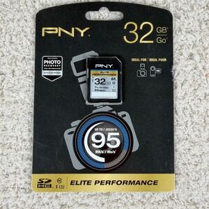 PNY 32GB Elite Performance SDHC Flash Memory Card 95MB/s Class 10 UHS-I